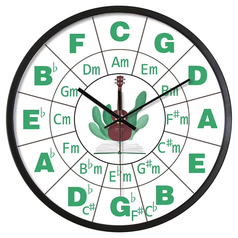 Настенные часы с изображением теории музыки современные украшения для гостиной