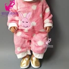 43 см детская кукла милый розовый кролик животных комплект одежды для 18 дюймов Комбинезоны для кукол костюм