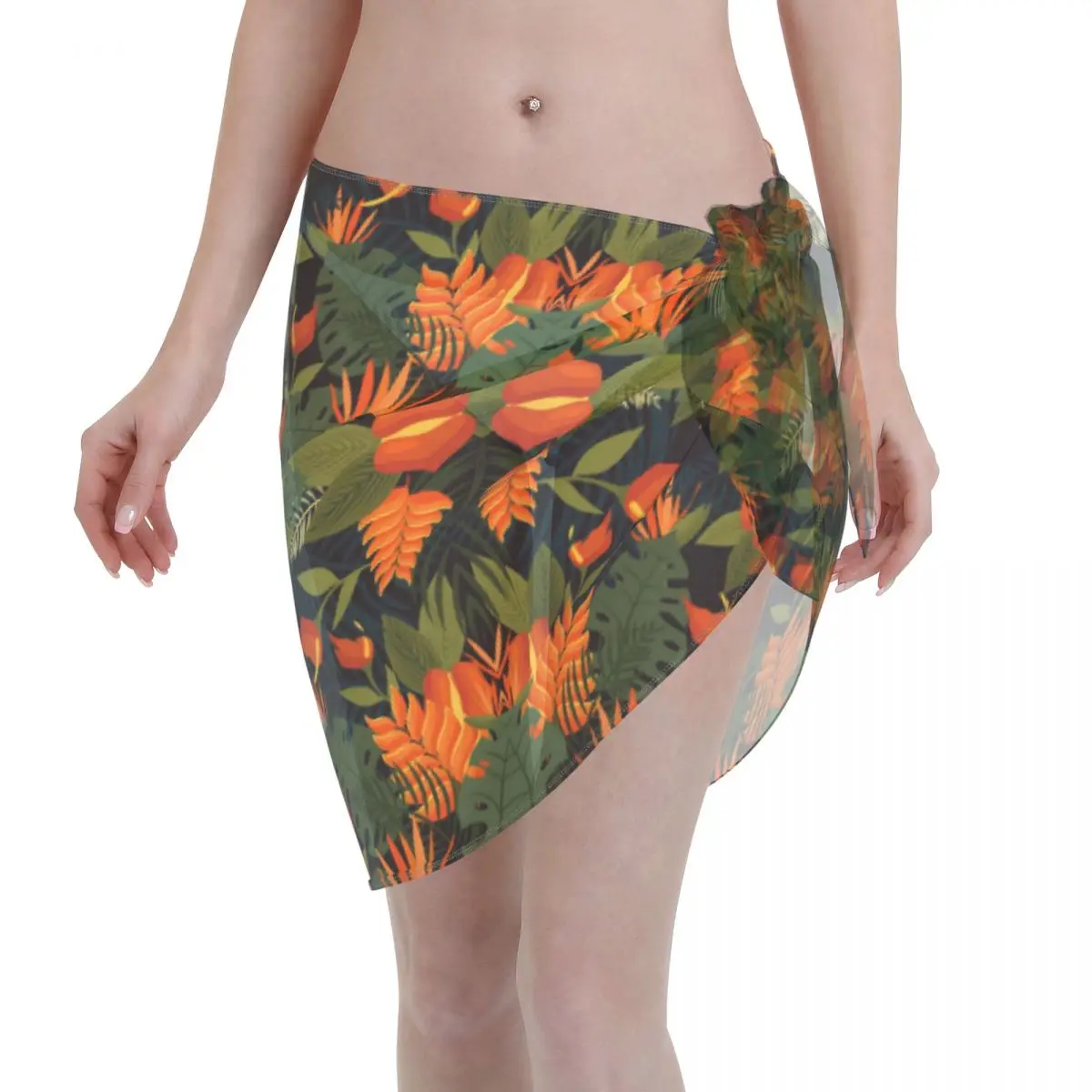 

Sexy Women Beach Swimwear Pareo Scarf Cover Up Wrap Kaftan Sarong Beach Wear Exotic Floral Bikinis Cover-Ups Skirts