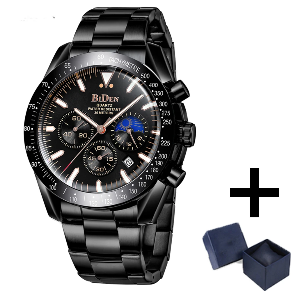 

2021 New Mens Watches Top Luxury Brand Chronograph Sport Watch Multifunction Waterproof Stainless Steel AAA Clocks Dropshipping