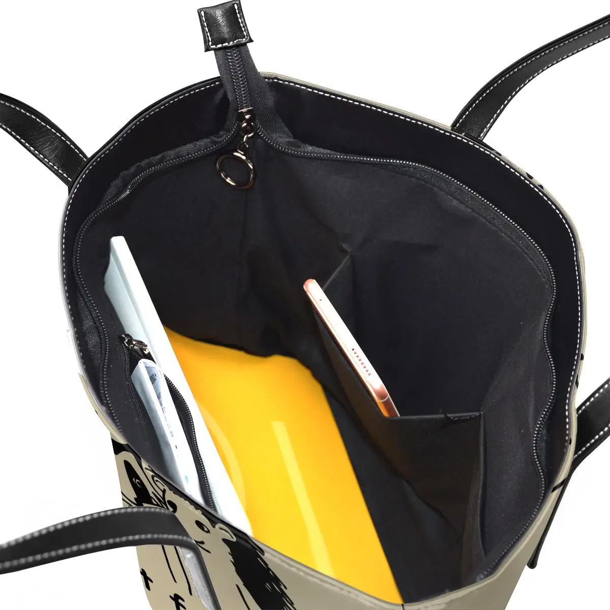 

NOISYDESIGNS Best Friends Raccoon Print Pu Leather Handbags Women Bag High Quality Female Bags Ladies Large Capacity Totes Bag