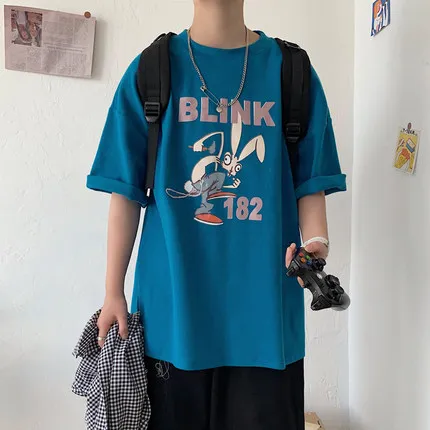 

Short-sleeved men's t-shirt casual breathable half-sleeved top 6937