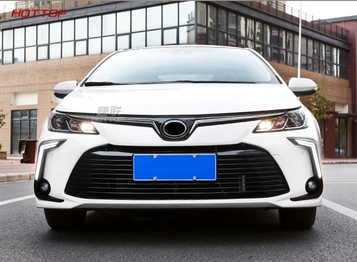 ABS черный дневной ходовой светильник Дневной светильник светодиодный для Toyota Corolla