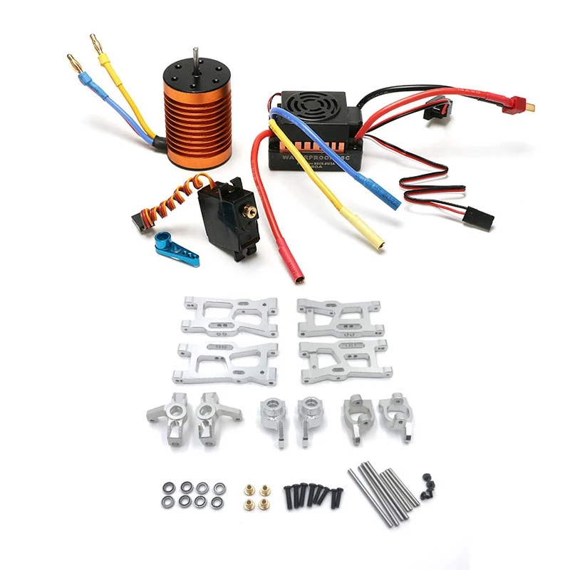 

Аксессуары для мотора, ресивера ESC, пульт дистанционного управления, набор сервоприводов с металлической чашкой рулевого управления, компл...