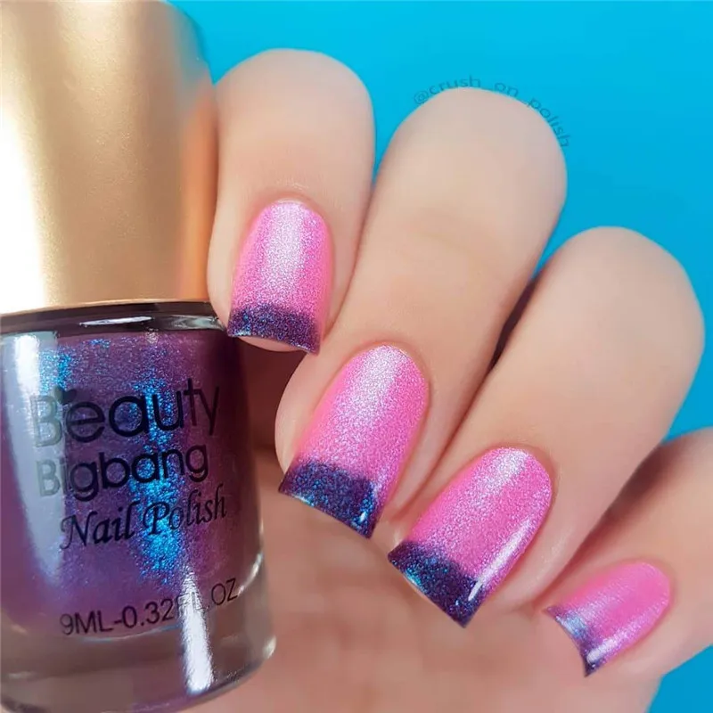BeautyBigBang синий цвет меняющийся лак для ногтей Блеск температура чанг термальный лак для нейл-арта аксессуары лак
