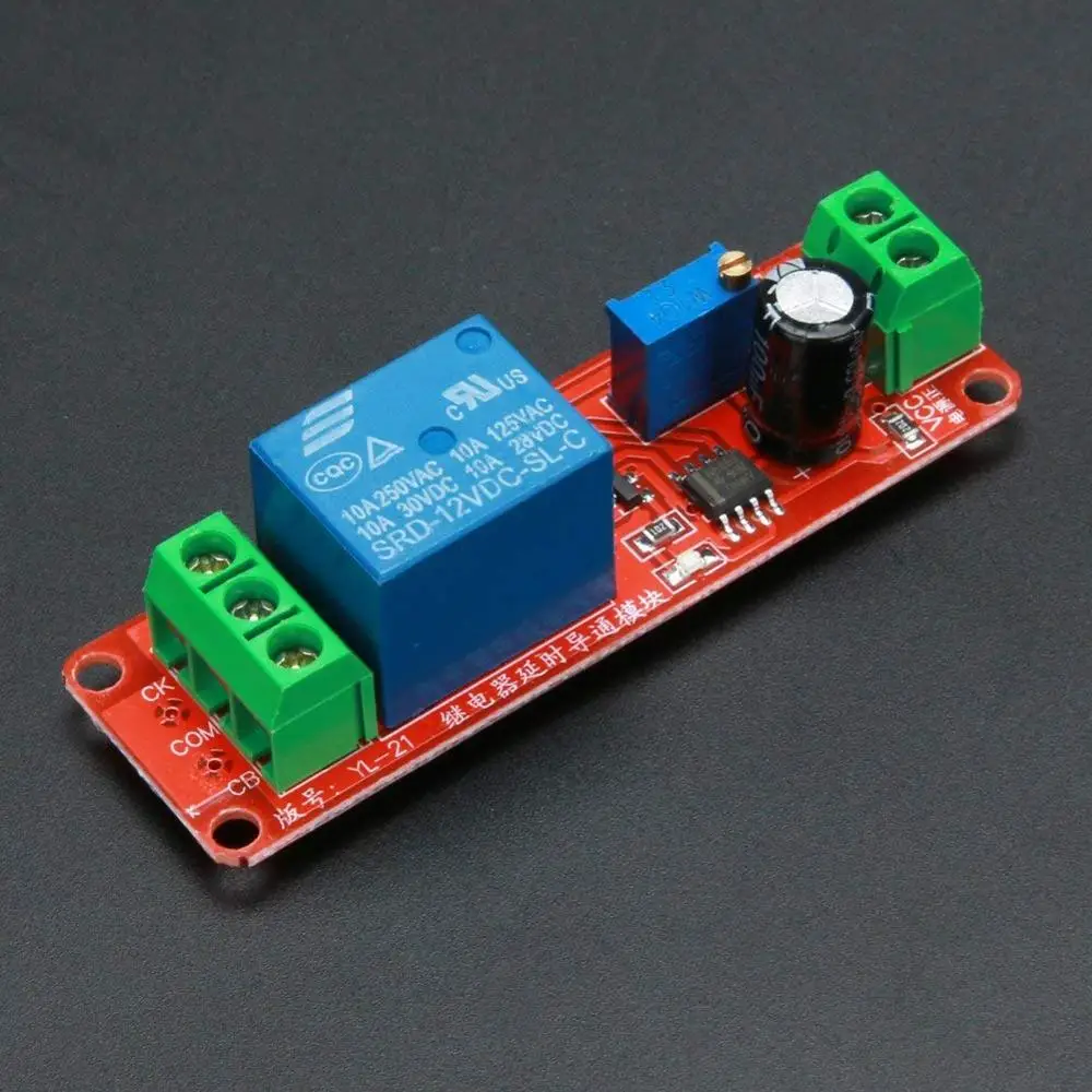 Cuburtas NE555 12V DC Регулируемый 0 10 секунд реле задержки таймера защитный модуль