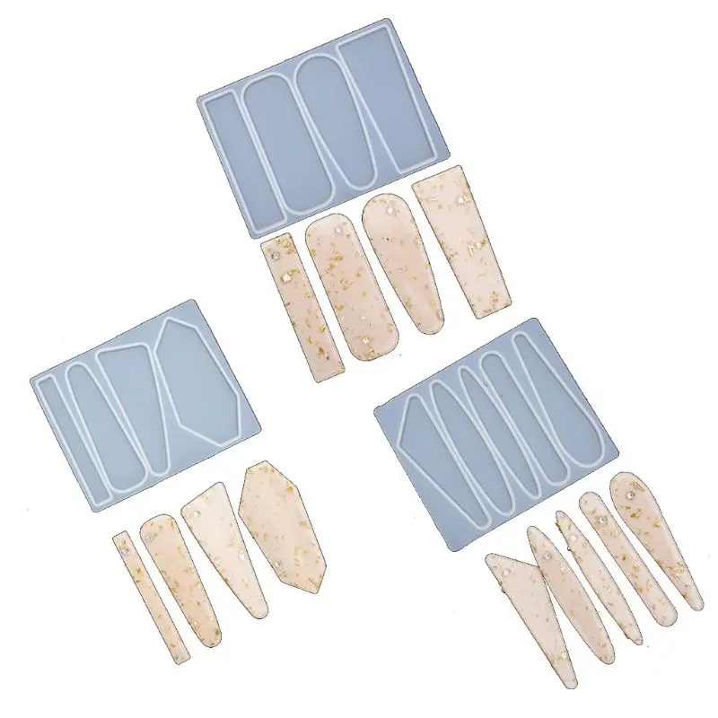 

2021 New Acrylic Resin Hair Barrette Resin Mold Geometric Alligator Hair Clips Resin Mold