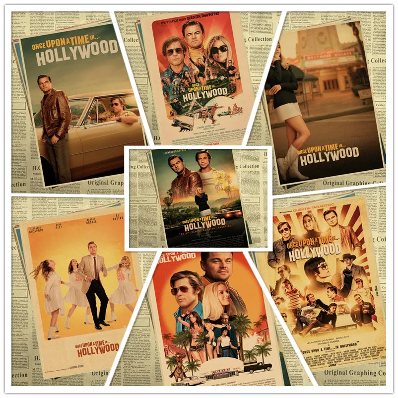2019 постер фильма Once Upon A Time In Hollywood для бара/Кафе Ретро Наклейка на стену|Наклейки