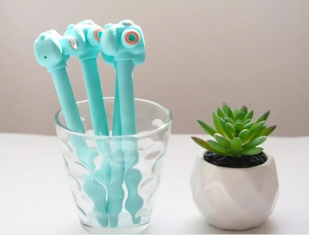 Корея камера динамик светильник гелевая ручка мультфильм школьник чернильная