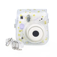 pvc instant camera protective case cover storage bag with shoulder strap for fujifilm instax mini 1198 camera accessory