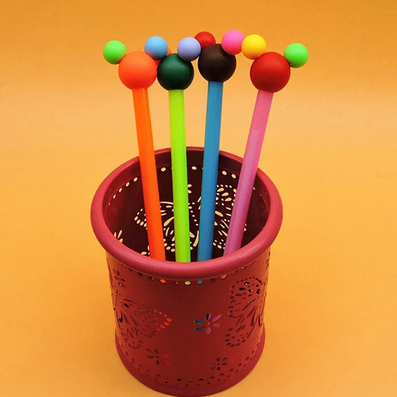 

36 pcs/lot Creative Mouse Gel Pen Cute 0.5 mm black ink Signature Pens Office School Supplies Stationery gift