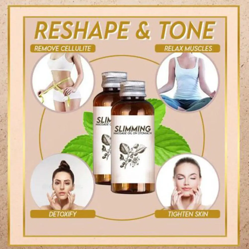 30ml Natural Herbal Slimming Massage Oil Fat Burner Burning Anti Cellulite Weight Loss Essential | Красота и здоровье
