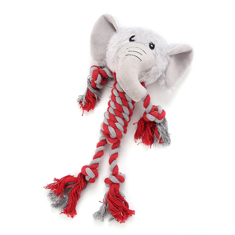 

2021 Pet Soft Cute Toys Animal Design Cotton Rope Toys Durable Cotton Chew Toys Training Teething Voice Toy For Pets And Kids