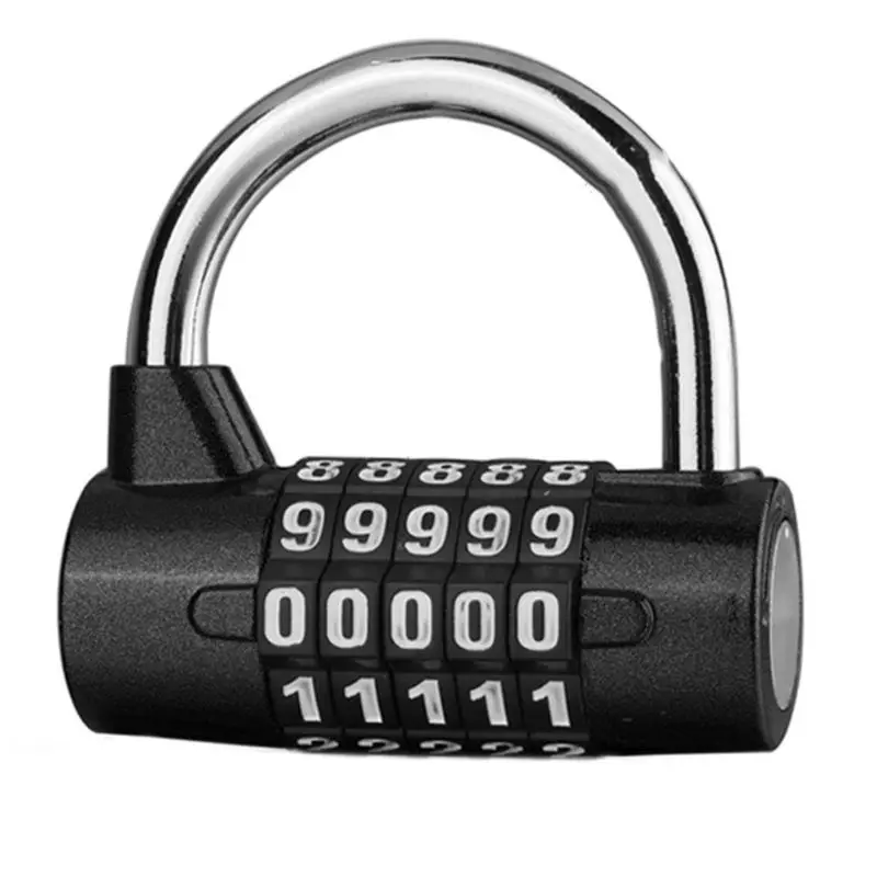 

5-Digit U-Type Combination Security Padlock Resettable Lock Alloy Waterproof