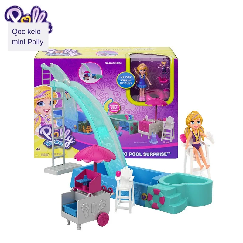 Оригинальный MATTEL Polly карманная девушка фото скрытый мир сюрприз коробка сокровищ