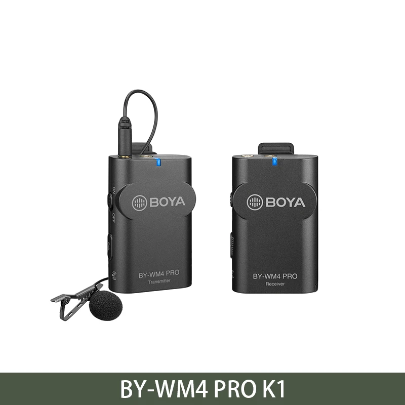 BOYA BY-WM4 Pro 60M беспроводной видео-аудио запись микрофон для зеркальной цифровой передатчик приемник Lable микрофон в комплекте Vlog живая Лекция Mic - Цвет: Серебристый