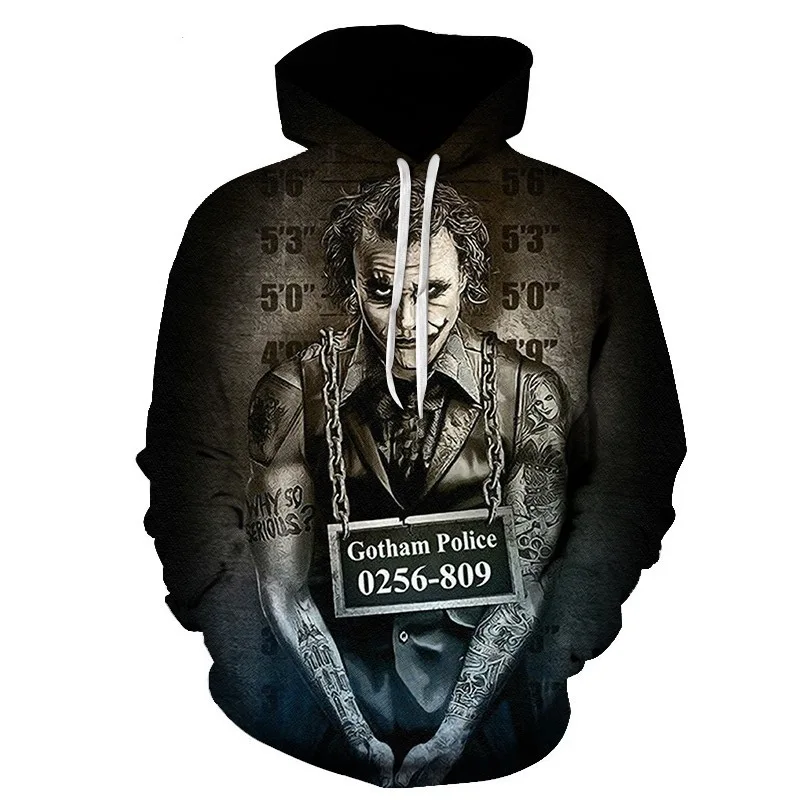 Новая толстовка мужская брендовая дикая 3D печать Толстовка Осенняя мода