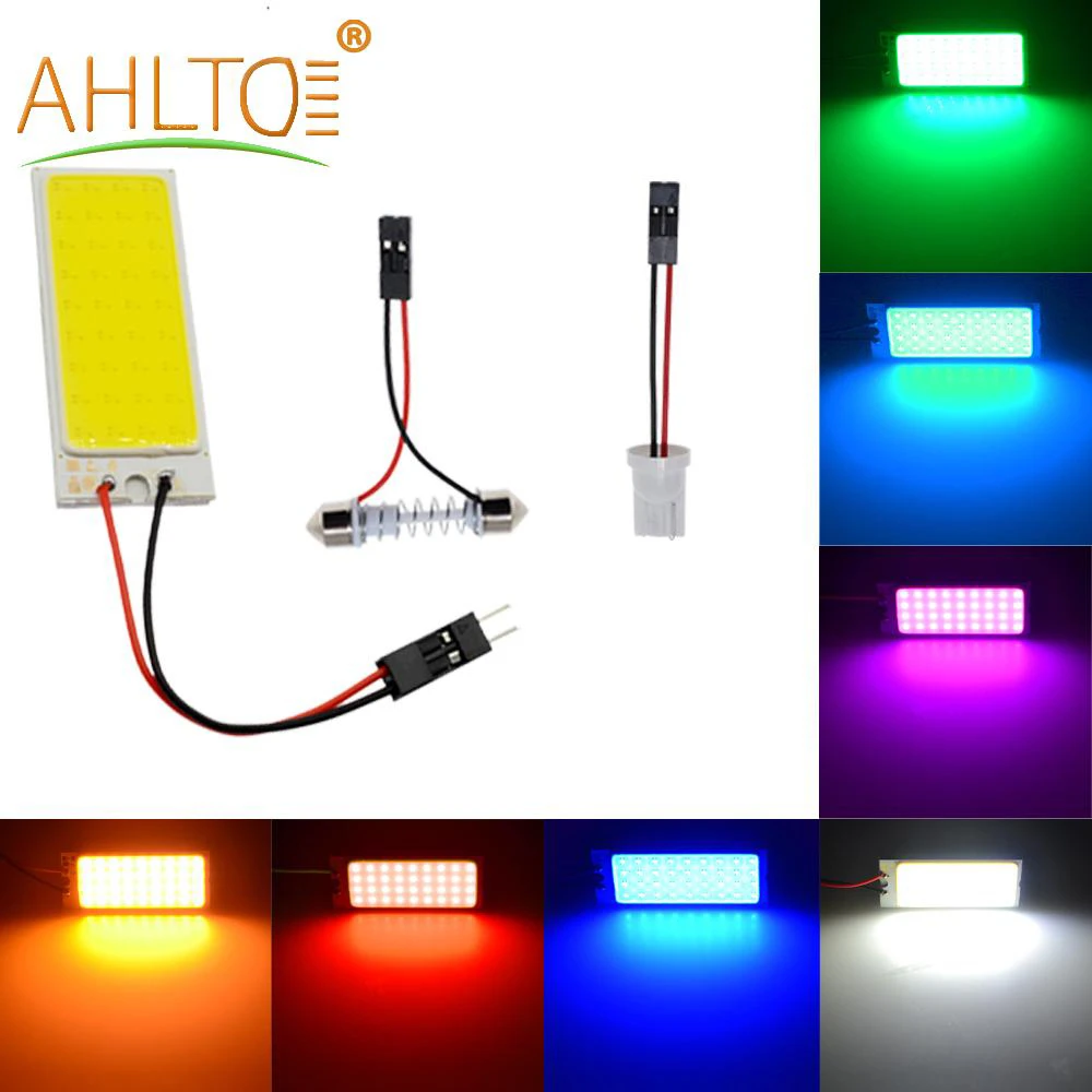 2X W5W C5W купольная лампа C10W T10 красочные Cob 36Led ВОДИТЬ Автомобиль AC/DC 12V 194 Панель авто