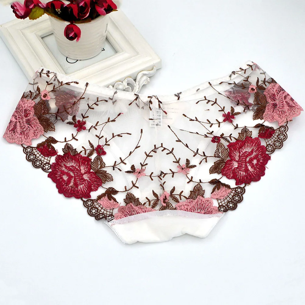 Очаровательное цветочное белье с рисунком бесшовные трусы низкой талией нижнее