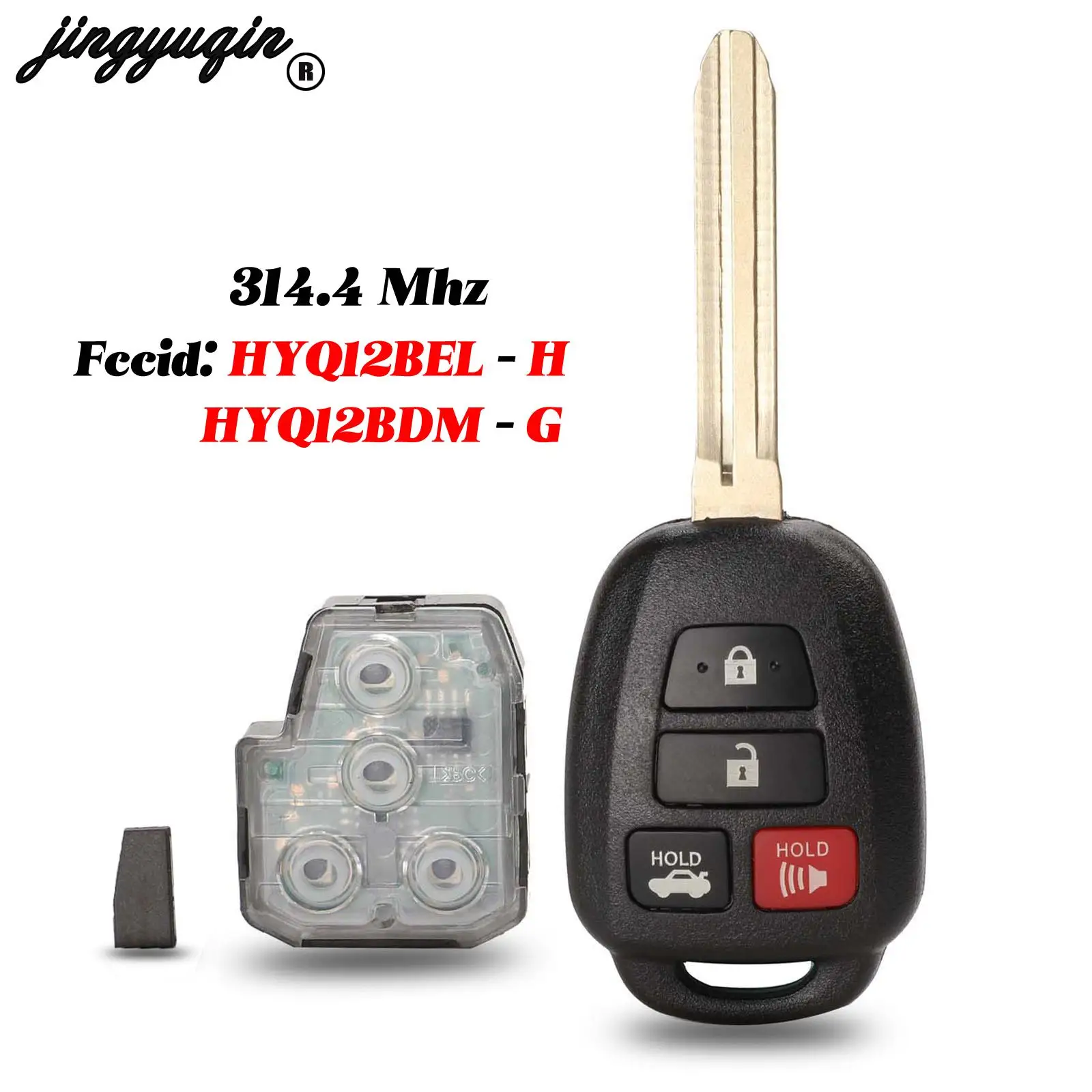 Пульт дистанционного управления для автомобиля jingyuqin 3/4 B 315 МГц Toyota CAMRY 2012 2013 2014 2015