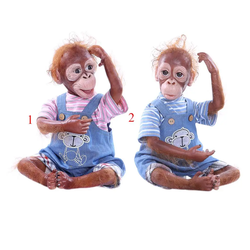 

20 inch Reborn Baby Monkey Dolls Toddler Realistic Looking Life Like Baby Doll Collectible Art Doll Toy - Various Colors