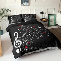 3d digital duvet cover music note printed bedding set comforter cover kids adult bedding set for winter useuau size
