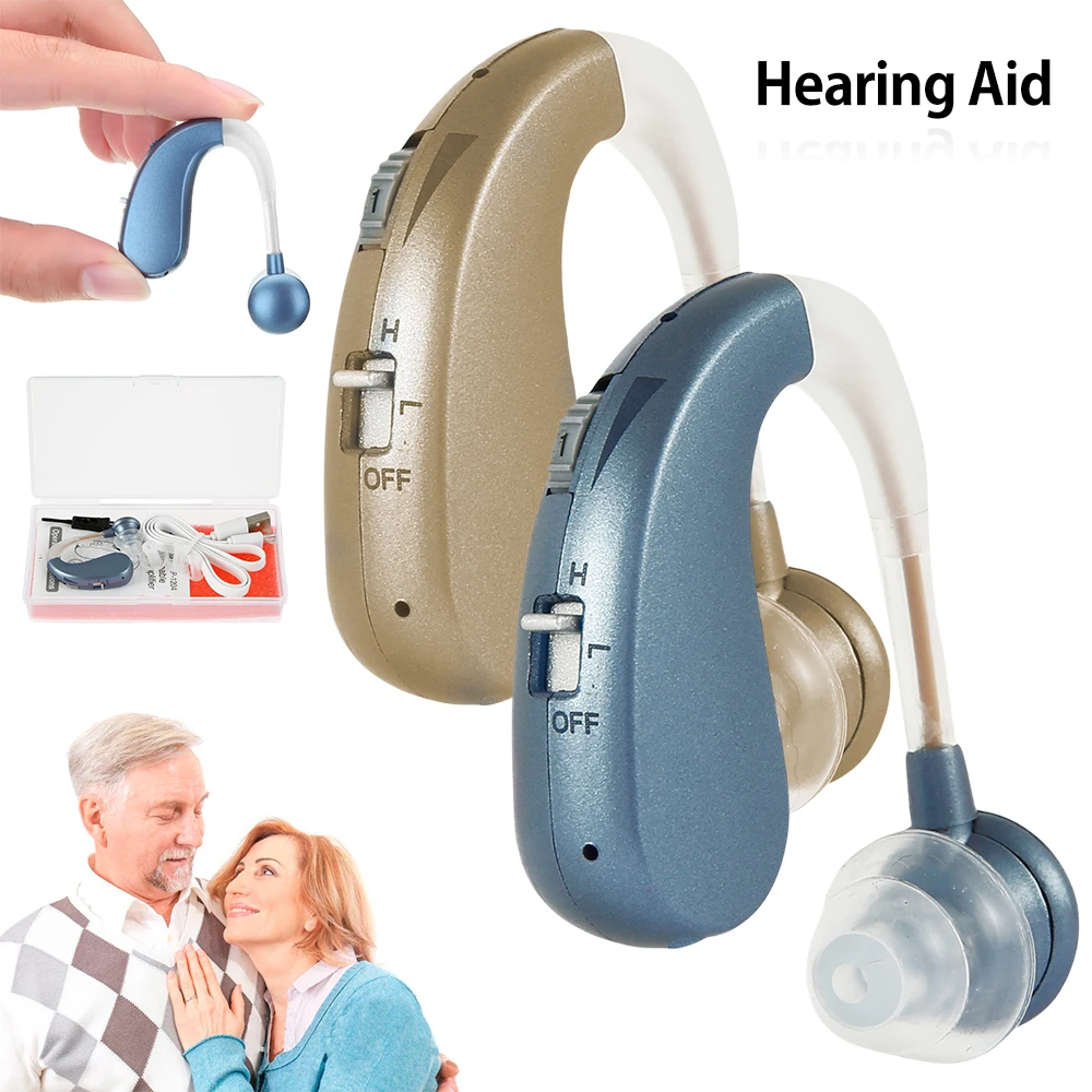 Беспроводной слуховой аппарат Перезаряжаемые усилители звука для пожилых людей