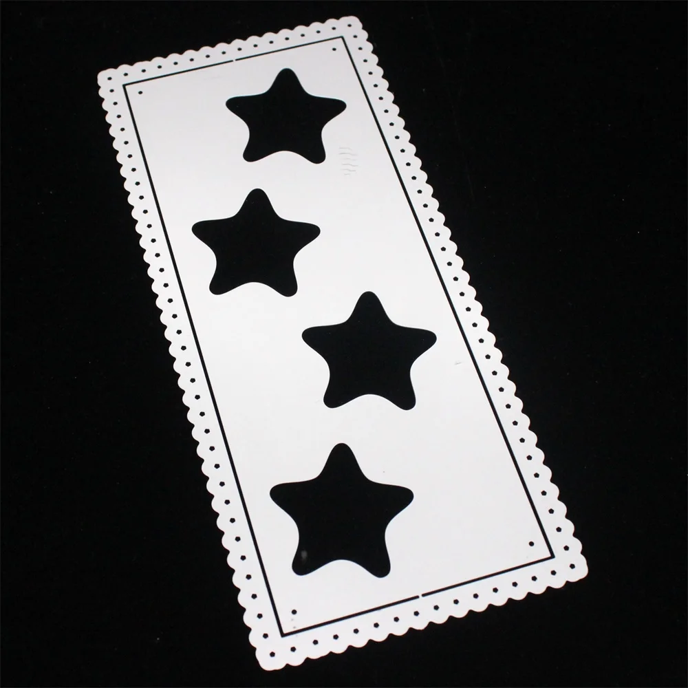 YPP CRAFT Star Border Slimline Dies Metal Cutting for Scrapbooking/photo album Decorative Embossing Paper Card | Дом и сад