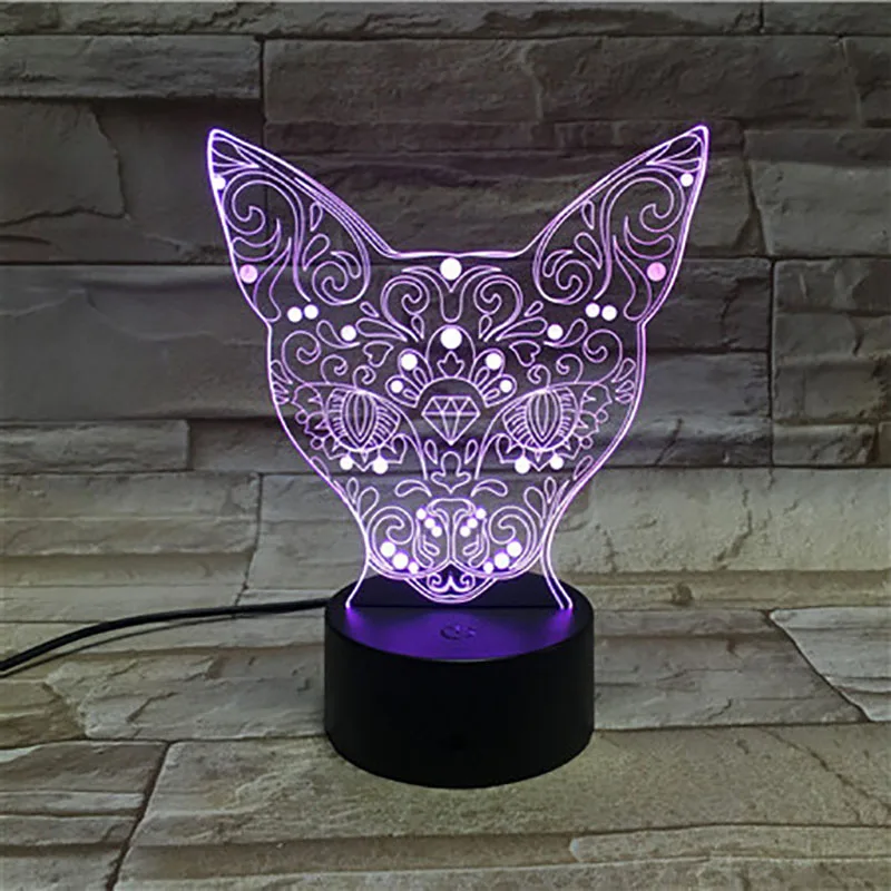 Светодиодный акриловый ночник с управлением через приложение 3D светильник Ник