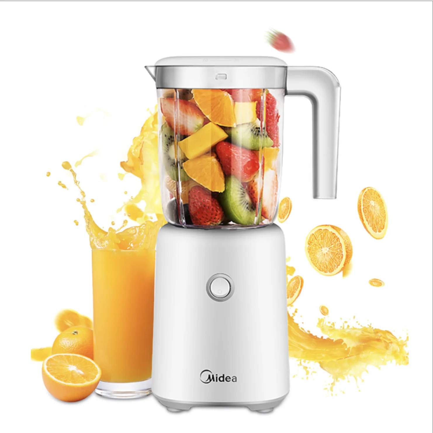 

Блендер Midea кухонный электрический, кухонный комбайн с чашкой для фруктов, овощей, соковыжималка для приготовления смузи и детского питания