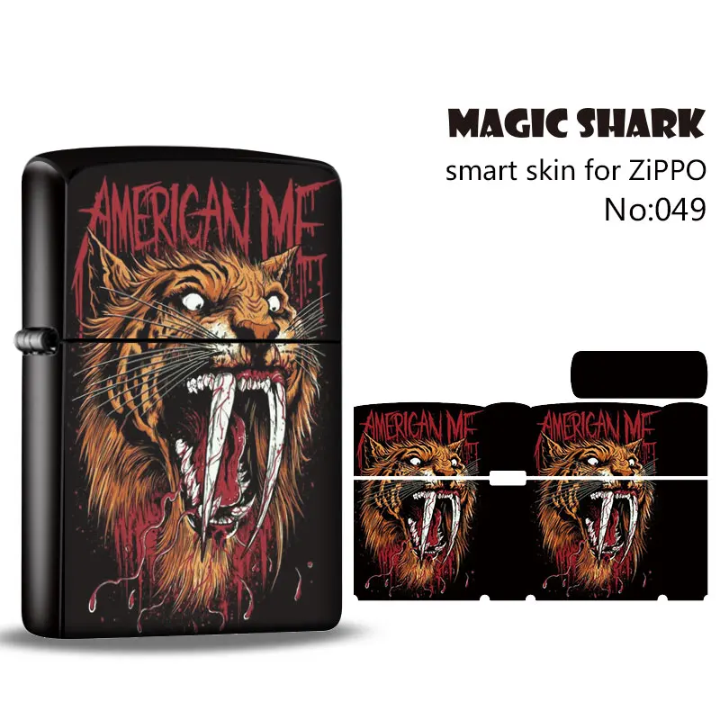 Чехол с наклейкой для Zippo зажигалки чехол изображением волшебной акулы кролика