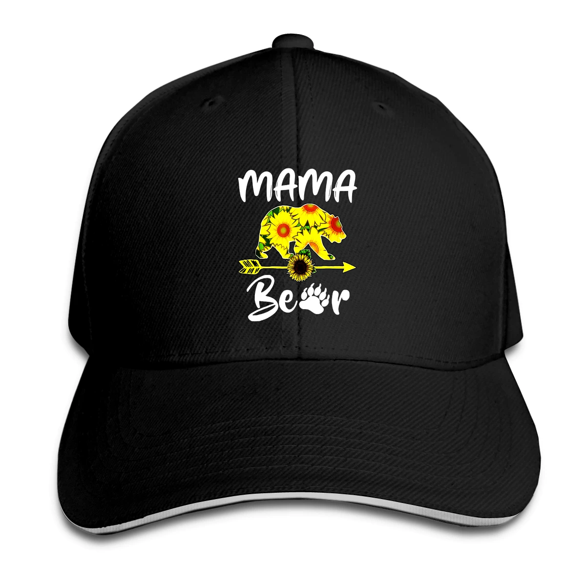 

Mama Bear Sunflower Hat Baseball Cap for Men Women Fashion Adjustable Sun Hat