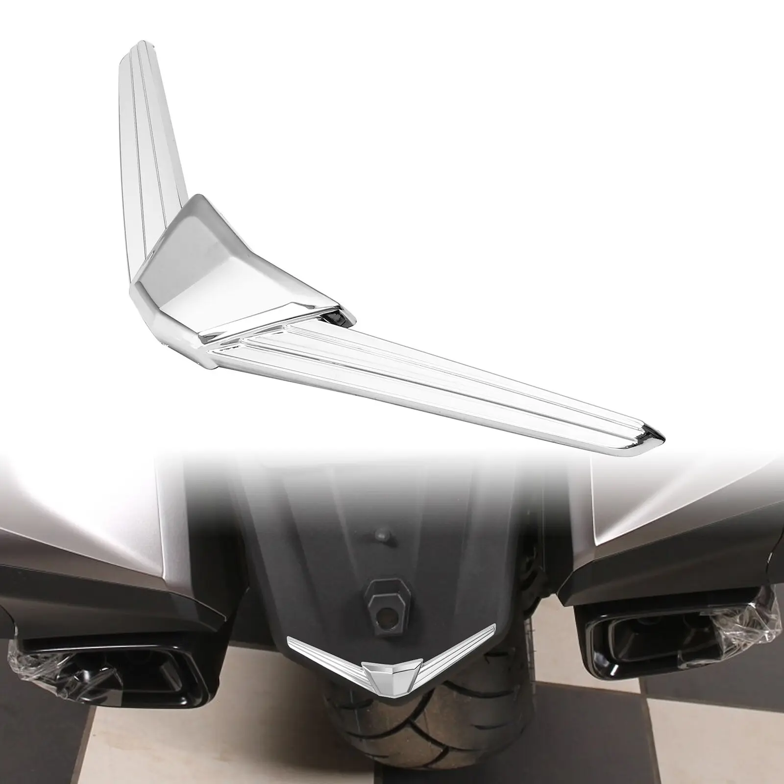 

Motorcycle Chrome Rear Fender Tip Trim Decoration Cover For Honda GL1800 2018-2023 2022 2021 2020 2019 ABS Plastic