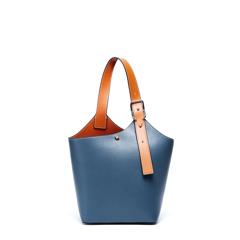 2020 New Style Fashion Bags Broadband Bucket Bag Women's Leather Shoulder-bag Handbag Versatile Large-Volume 1270 | Багаж и сумки
