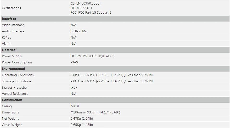 Dahua H.265 Встроенный микрофон WDR IR 50 м POE 8 Мп ip-камера IPC-HDW4831EM-ASE 128g камера безопасности 2,8 мм 4 мм объектив опционально