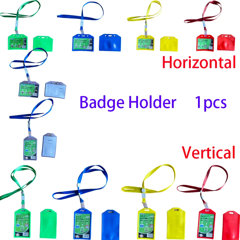 

1pcs PVC Colorful Soft Card with Lanyard for Business Ward Bus Pass ID Name School Card Nurse Medical Supplies Case Badge Holder