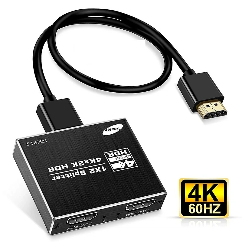 4K HDMI-совместимый 2 0 сплиттер 1x2 4K/60 Гц X 2K HDR 1 в выхода HDCP для PS4 Pro Apple TV BOX |