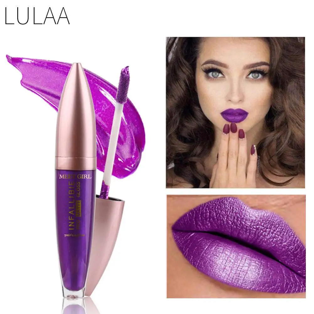 Голубой зоопарк 12 цветов Блеск для губ глазурь яркая вспышка перламутровая