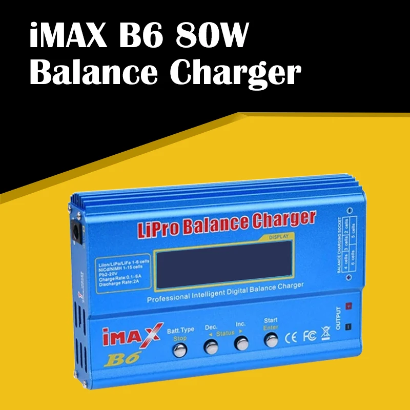 

Hot Sale IMAX B6 80W 6A Lipo Battery Balance Charger Discharger with T Plug Connector Power Supply Adapter EU Plug