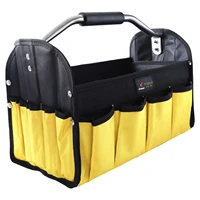 portable tool bag thick canvas large capacity open electrician tools organizer pouch repair maintenance toolkit storage standard