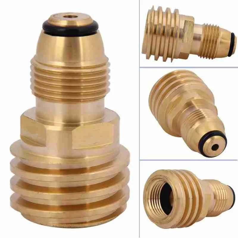 

Gold Outdoor Gas Tank Converter Anti-leakage Conversion Adapter Direct-connected Pure Brass 1) Outlet QCC Adapter Gas (Type Y4N6