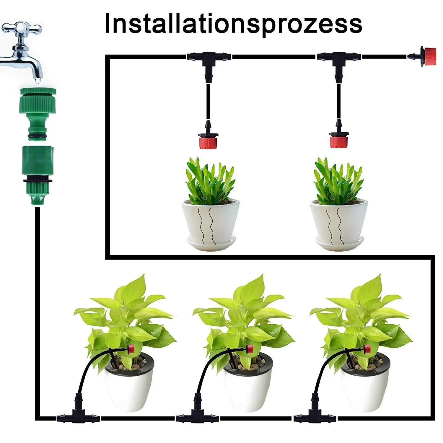 

15m flower micro-sprinkler irrigation sprinkler DIY drip sprinkler adjustable automatic watering water drip irrigation
