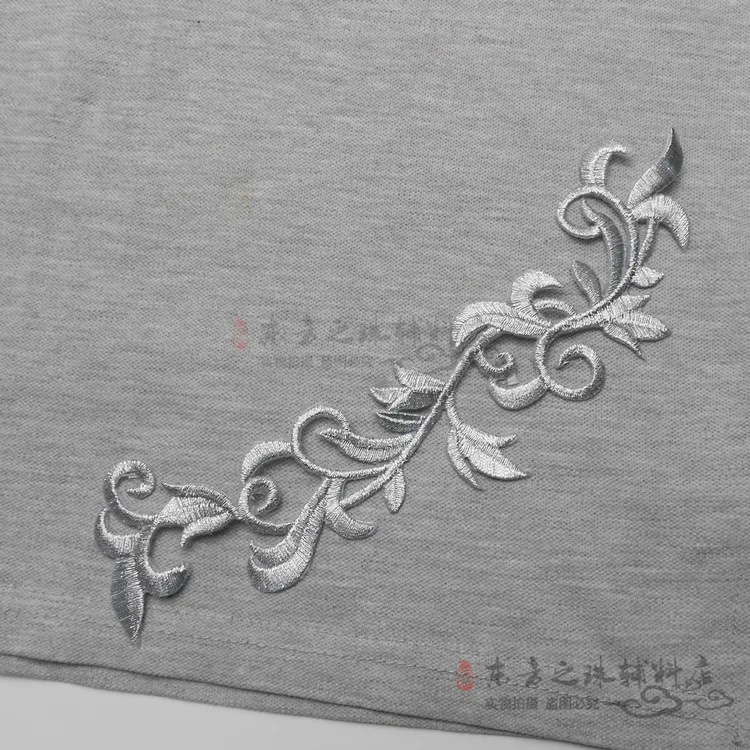 1 шт./23X6 см золото серебро железо на вышитый узор корсаж ткань патч воротник