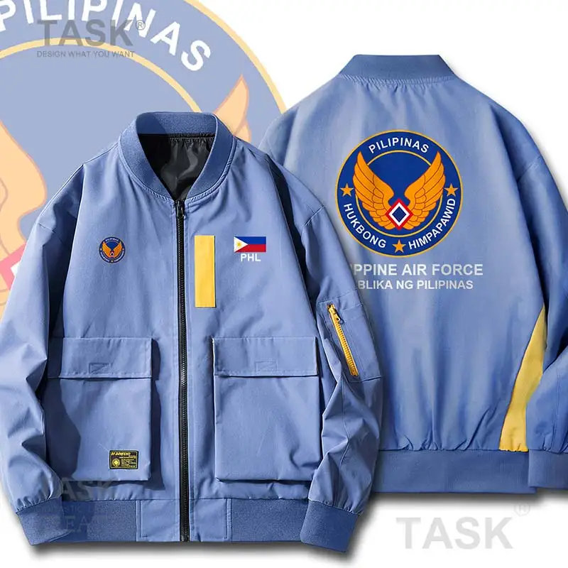 Military Army Jackets Air Force Philippines Pilipinas PH PHL PHI country Casual Streetwear Men's Bomber Jackets Tooling clothes