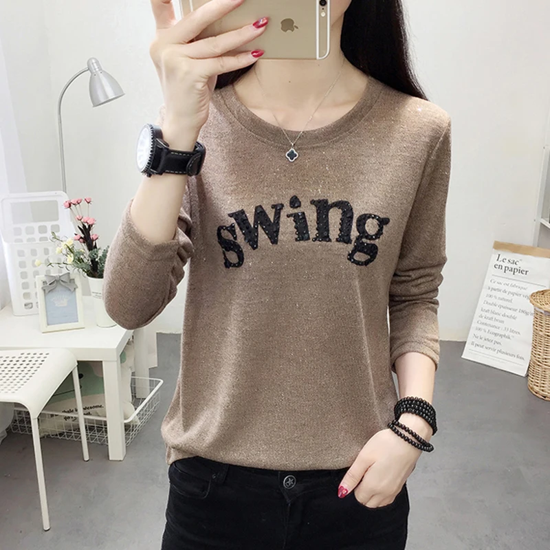 

LJSXLS long sleeve t shirt women tshirt Character O Neck t-shirts women tops Spring Autumn tee shirt femme camisetas de mujer