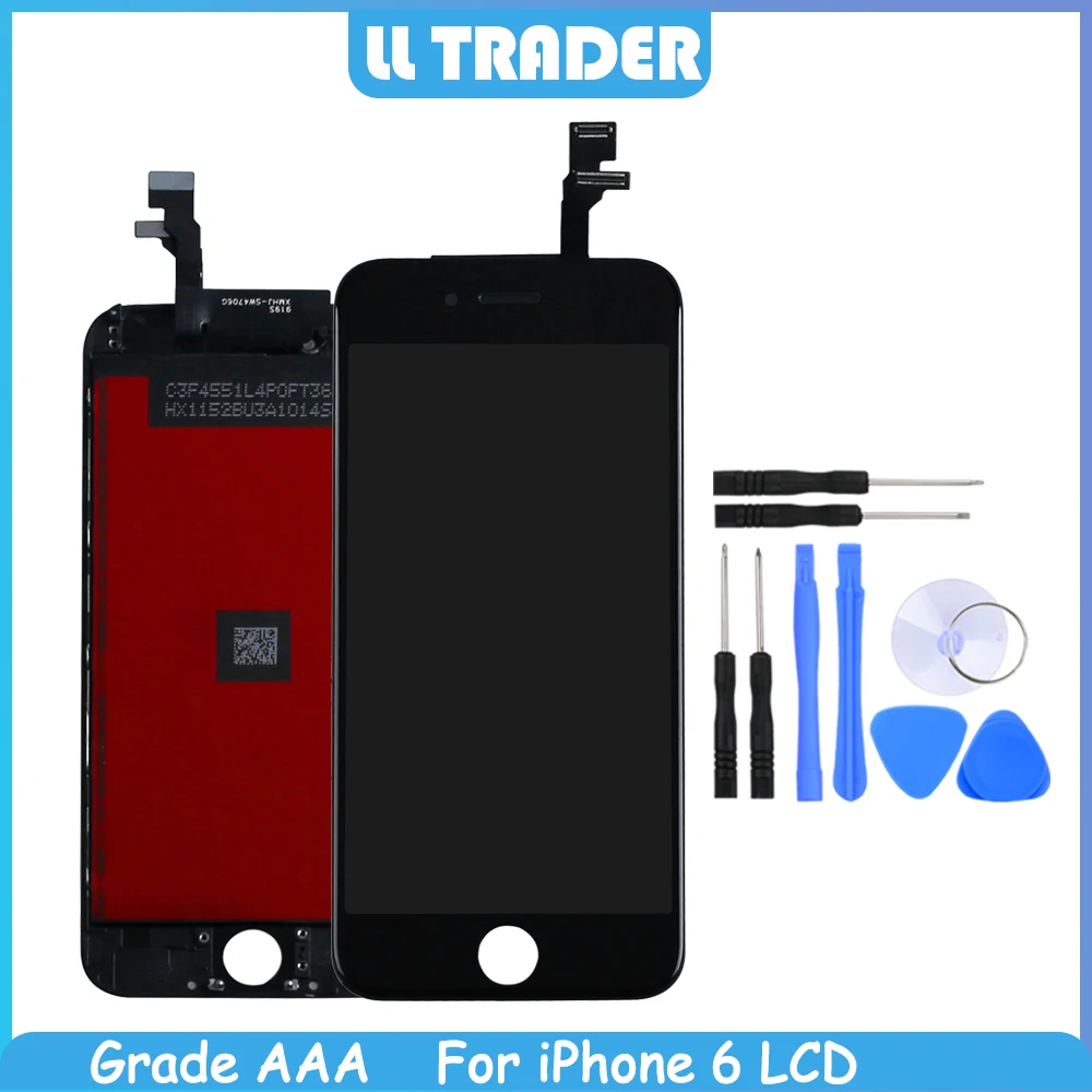 Черный/белый в сборе сенсорный ЖК-дисплей для iPhone 6 6g Дисплей LCD 3D экран полная
