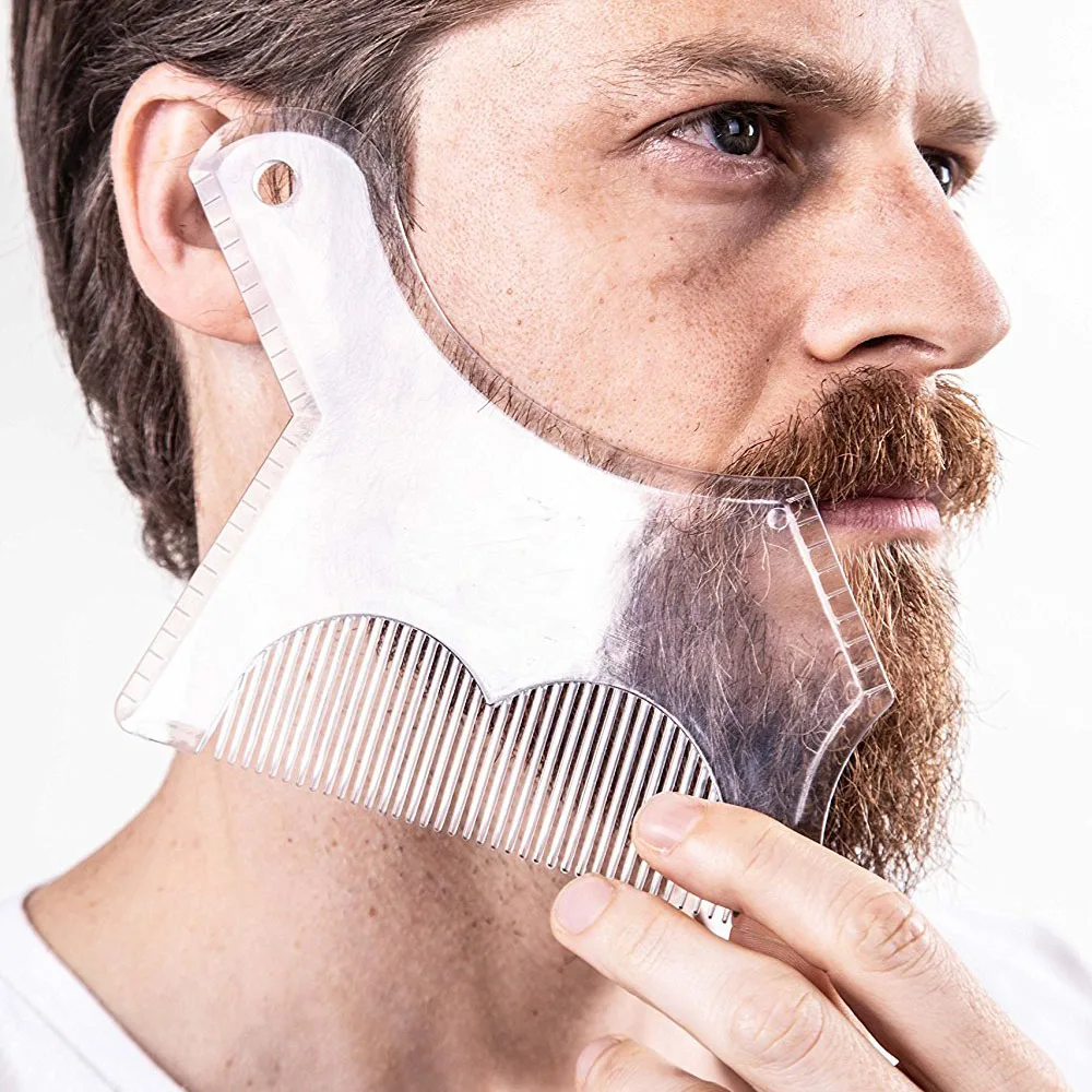 

Creative Men Beard Shaping Styling Template Beard Hair Combs Men Style Brush Shaving Tools Hair Beard Trim Template Barber Comb