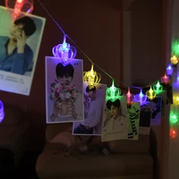 led photo clip light string for bedoom decoration creative christmas decoration stars heats lights for room decoration