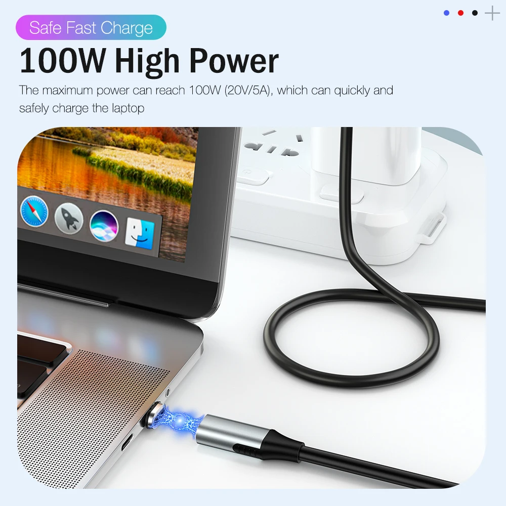 USB C к USBC Магнитный кабель для MacBook iPad планшета Samsung Xiaomi телефона 5A QC 4 0 Провод