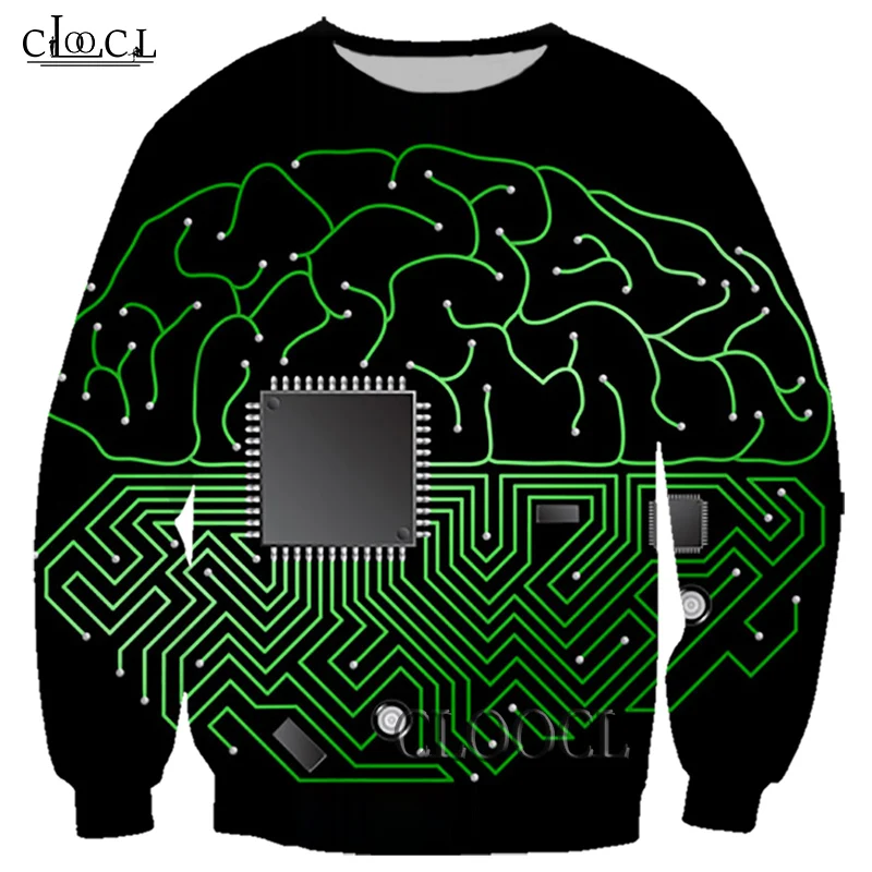 

HX Newest Electronic Chip 3D Print Men Women Sweatshirts Fashion Hip Hop Tracksuit All-match Harajuku Tops Drop Shipping